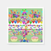 Papier Napkins, Cupcakes glücklich Geburtstag Serviette (Vorderseite)