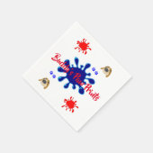 Papier Napkins, Dog Paws Paint Colors Serviette (Ecke)