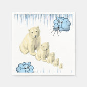 Papier Napkins, Eisbärenwolken Serviette (Vorderseite)