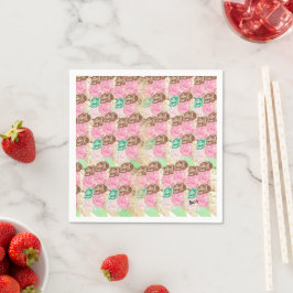 Papier Napkins: Eiscreme-Aromen Serviette