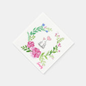 Papier Napkins, Elefant, floral Serviette (Ecke)