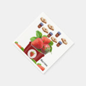 Papier Napkins, Erdbeere Marmelade Erdnussbutter Serviette (Ecke)