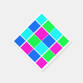 Papier Napkins, Farben Blau Grün Rosa Serviette (Ecke)