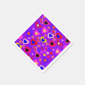 Papier Napkins, farbenfrohe Herzen Serviette (Ecke)