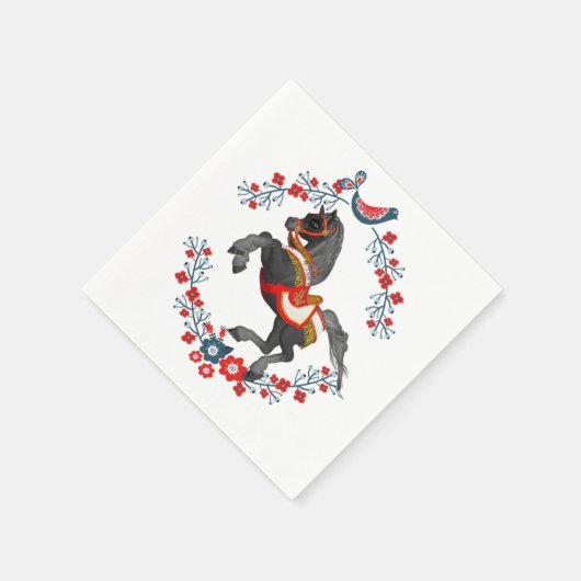 Papier Napkins, farbenfrohe Pferdeblüte Serviette (Ecke)