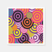 Papier Napkins, farbenfrohe Retro Serviette (Vorderseite)