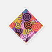 Papier Napkins, farbenfrohe Retro Serviette (Ecke)