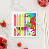 Papier Napkins, farbenfroher Paint-Wurm Serviette (Beispiel)