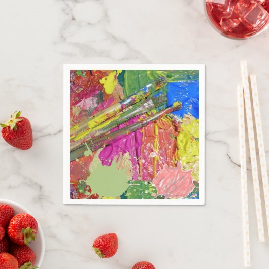 Papier Napkins, farbige Paint Napkins Serviette (Beispiel)