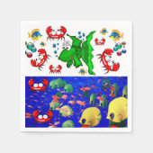 Papier Napkins, Fischkrebs Serviette (Vorderseite)