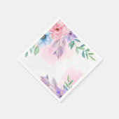 Papier Napkins-Floral Print Serviette (Ecke)
