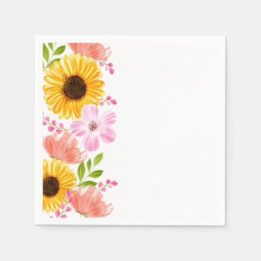 Papier Napkins-Floral Print Serviette (Vorderseite)