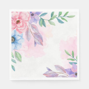 Papier Napkins-Floral Print Serviette