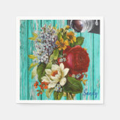 Papier Napkins, floral Serviette (Vorderseite)