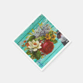 Papier Napkins, floral Serviette (Ecke)