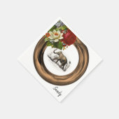 Papier Napkins, floraler Elefant Serviette (Ecke)