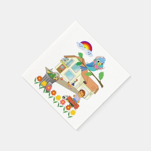 Papier Napkins, floraler Müll Mann Napkins Serviette (Ecke)