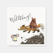 Papier Napkins, Fox-Maus-Wurm-Dirt-Wildthing Serviette (Vorderseite)