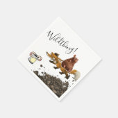 Papier Napkins, Fox-Maus-Wurm-Dirt-Wildthing Serviette (Ecke)