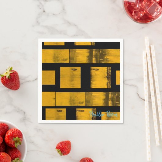 Papier Napkins, gelb gebrannt Serviette (Beispiel)