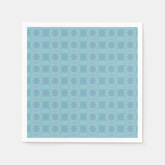 Papier Napkins Gemustert in der Blues Serviette (Vorderseite)