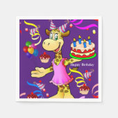 Papier Napkins, Giraffe Glückwunsch zum Geburtstag Serviette (Vorderseite)