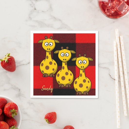 Papier Napkins, Giraffe Serviette (Beispiel)