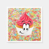 Papier Napkins, glücklich Geburtstag Cupcakes Spri Serviette (Vorderseite)