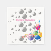 Papier Napkins, glücklich zum Geburtstag Balloons Serviette (Vorderseite)