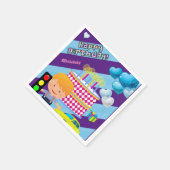 Papier Napkins, glücklich zum Geburtstag, junge Au Serviette (Ecke)