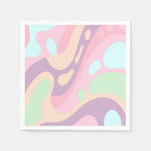 Papier Napkins, glückliche farbige Pastelle Serviette (Vorderseite)