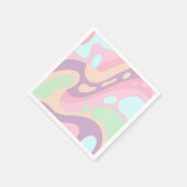 Papier Napkins, glückliche farbige Pastelle Serviette (Ecke)