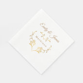 Papier Napkins-Gold Extravagantes Herz Serviette (Ecke)