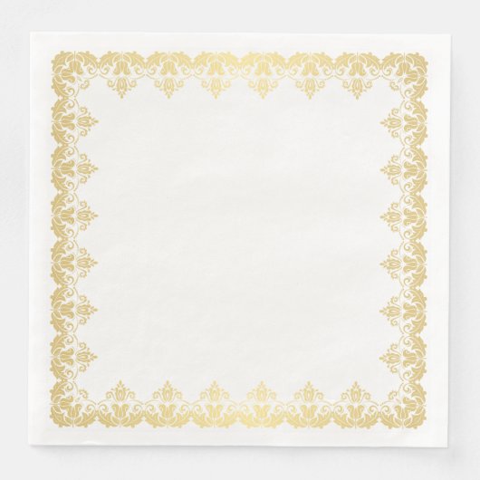 Papier - Napkins-Gold-Grenze Serviette (Vorderseite)