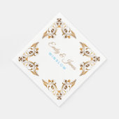 Papier Napkins-Golden Extravagante Leaf-Grenzen Serviette (Ecke)