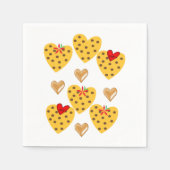 Papier Napkins, Goldene Herzen Serviette (Vorderseite)
