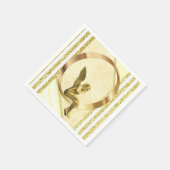 Papier Napkins, Goldener Engelstreifen Serviette (Ecke)