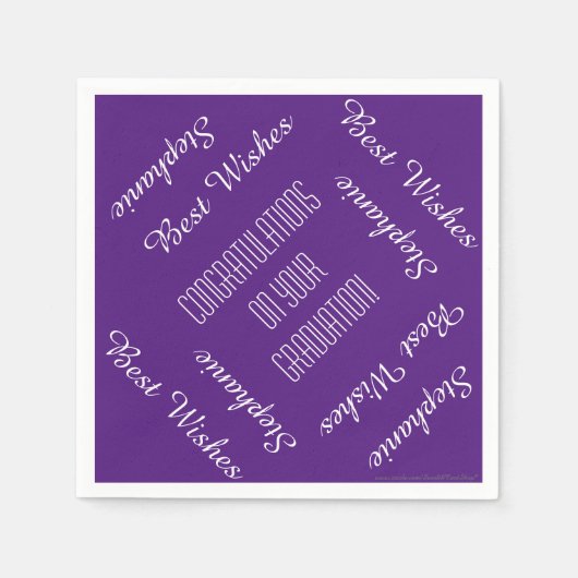 Papier Napkins, Graduationspartei Wiederholung von Serviette (Vorderseite)