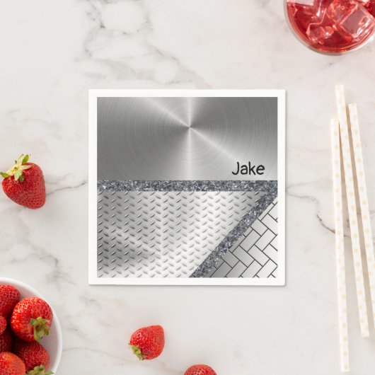 Papier Napkins, grau Serviette (Beispiel)