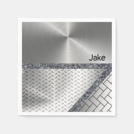 Papier Napkins, grau Serviette (Vorderseite)