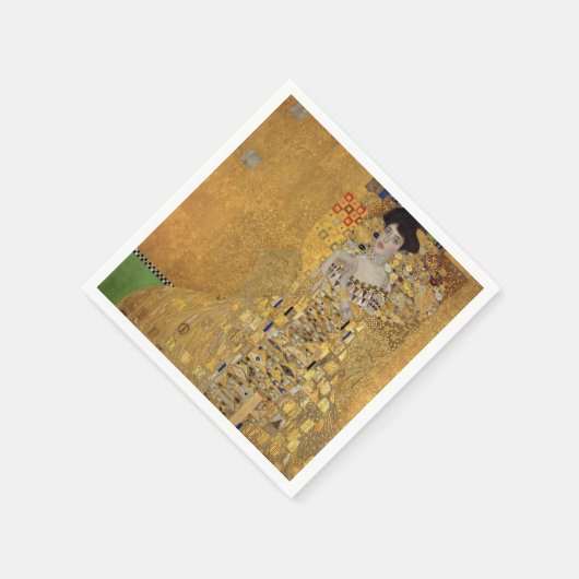PAPIER NAPKINS : GUSTAV KLIMT : ADELE BLOCH BAUER SERVIETTE (Ecke)