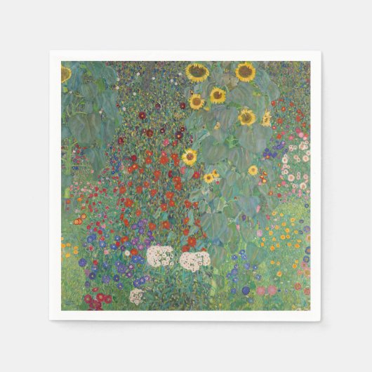 PAPIER NAPKINS : GUSTAV KLIMT : LANDGARTEN SERVIETTE (Vorderseite)