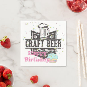 Papier Napkins, Happy Birthday Craft Biere Cupcake Serviette