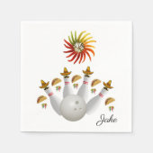 Papier Napkins, heiße Paprikaschoten Bowling Balls Serviette (Vorderseite)