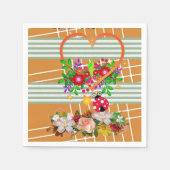 Papier Napkins, Herz und Blut Serviette (Vorderseite)