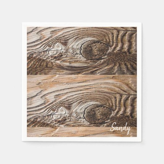 Papier Napkins, Holz Serviette (Vorderseite)
