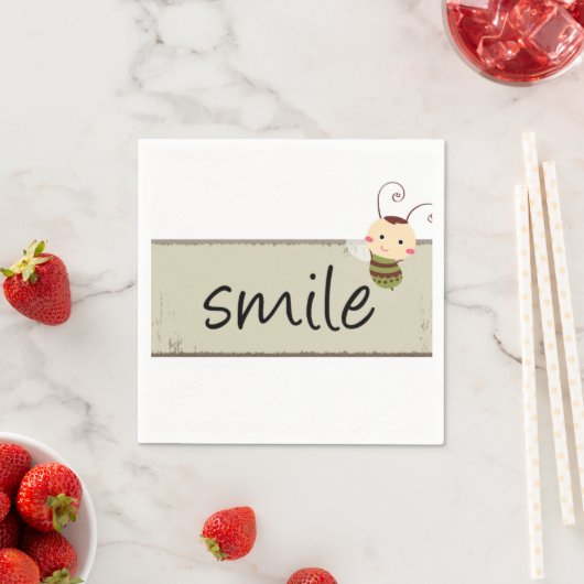 Papier Napkins, Hummeln, Beige Blüte Serviette (Beispiel)