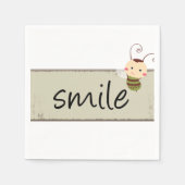 Papier Napkins, Hummeln, Beige Blüte Serviette (Vorderseite)