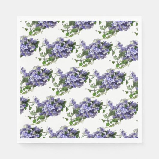 Papier Napkins-Hydrangeas Napkins Serviette (Vorderseite)