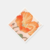 PAPIER NAPKINS JAPANISCHE POPPY SERVIETTE (Ecke)